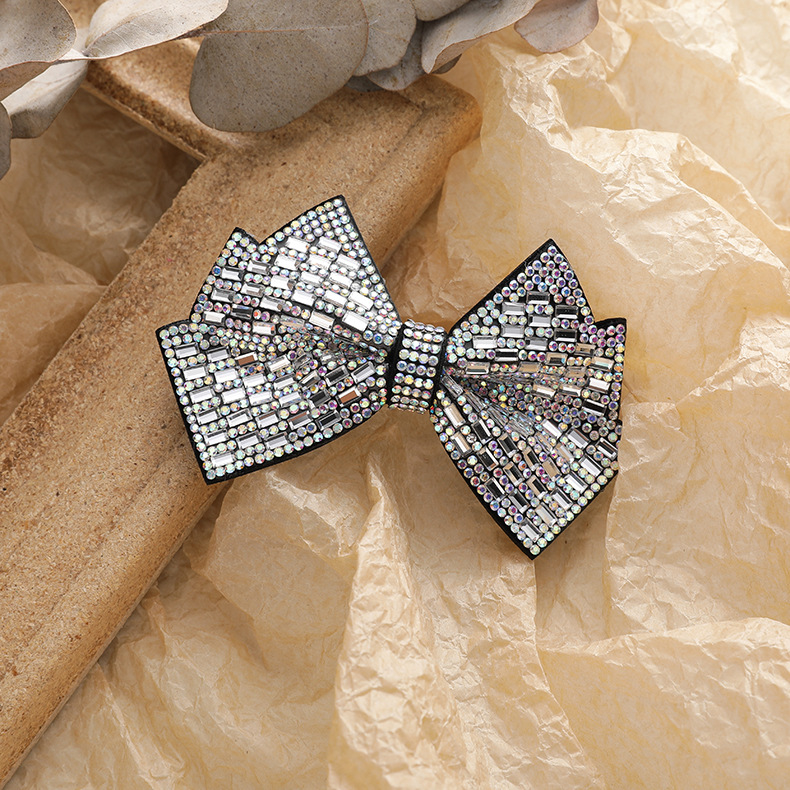 Zircon Three-dimensional Bow Hairpin New Retro Card Hairpin Bangs Clip Wholesale display picture 6