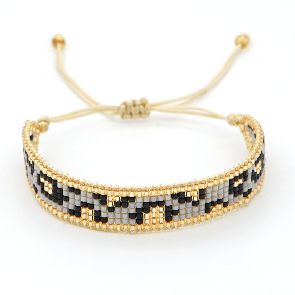 Simple Retro Ethnic Style Multicolor Leopard Pattern Wide Bracelet display picture 3