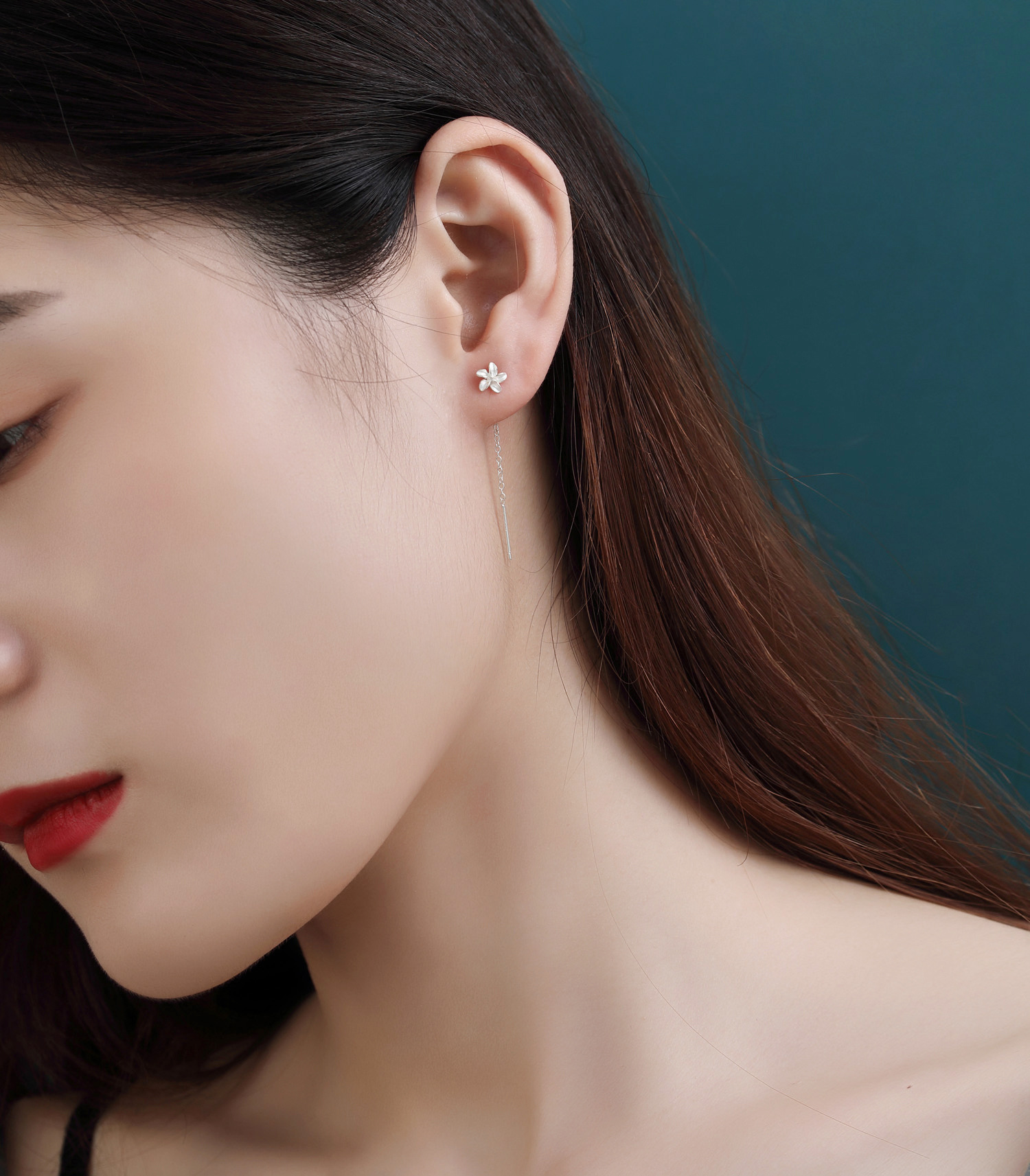 5g Weight 925 Sterling Silver Ear Needle Material Ear line Classification 1 Pair Quantity Holiday, Daily Occasion 925 Sterling Silver Material Geometric, Star, Heart Shape Pattern Women's Gender Casual, Simple Style Style 1 Pair 925 Sterling Silver Geometric Star Heart Shape Ear Line 17