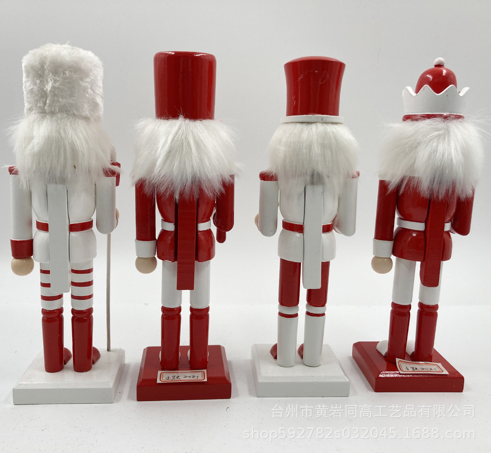 Amazon suministro directo de 25cm cascanueces regalo de Navidad artesanía de madera muñecas de soldados de nueces transfronterizas