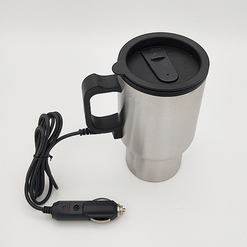 Taza calefactable de acero inoxidable para coche, 12V, doble capa, 450ML, termo para vehículo image 3