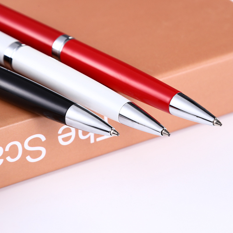 Fábrica al por mayor Bolígrafo De Metal bolígrafo pluma de metal pluma de aceite de negocios Impresión de letras pluma de regalo publicitario bolígrafo
