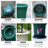 Plastic resin, breathable flowerpot for growing plants, increased thickness, roses