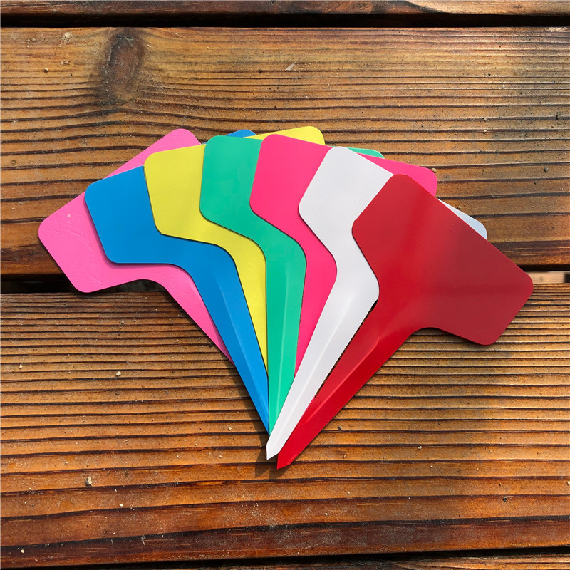 园艺标签T型防水塑料花卉牌 多肉植物标识牌花名标签花盆插地牌