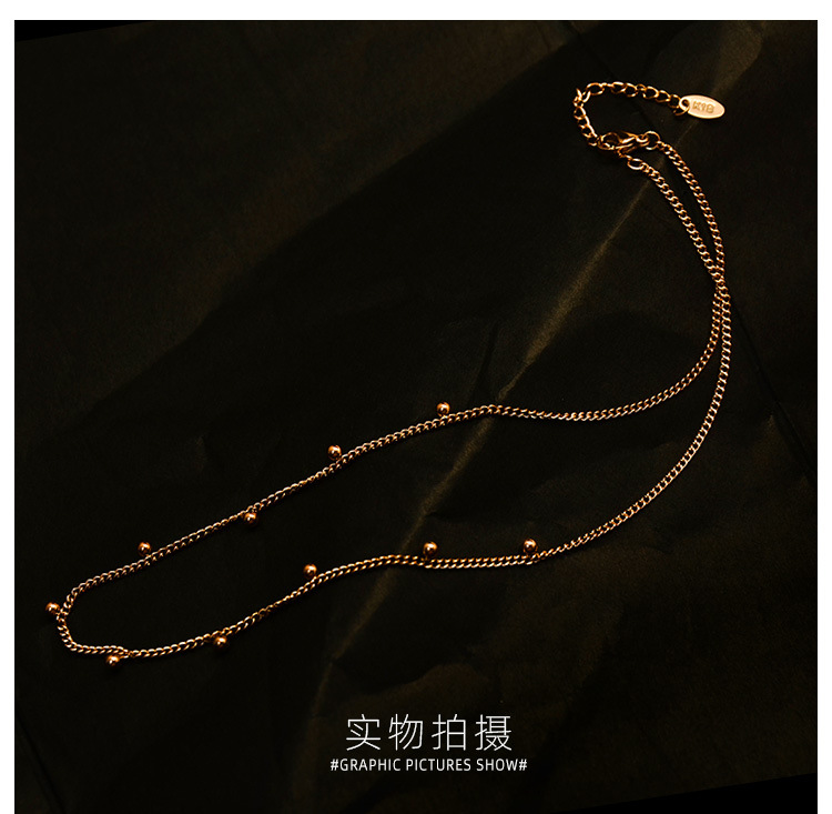 الكورية الصغيرة الخرز الترقوة مثير قلادة المجوهرات هيبوالرجينيك الجملة Nihaojewelry display picture 14