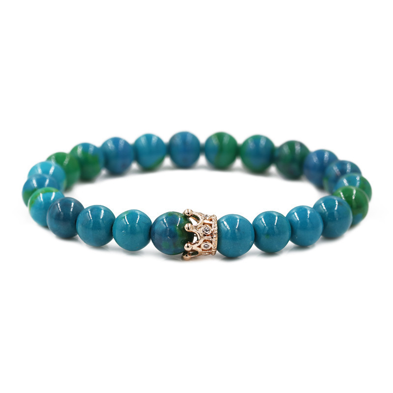 Jewelry Phoenix Stone Turquoise Crown Couple Bracelet DIY Bracelet