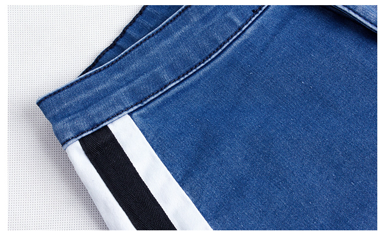 Odzież damska Wysoka talia, slim, stretch, dwustronnie wycięte dżinsy, spodnie damskie, ołówkowe spodnie_voghion.com