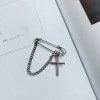 Retro brooch hip-hop style, chain, accessory, European style, punk style, simple and elegant design