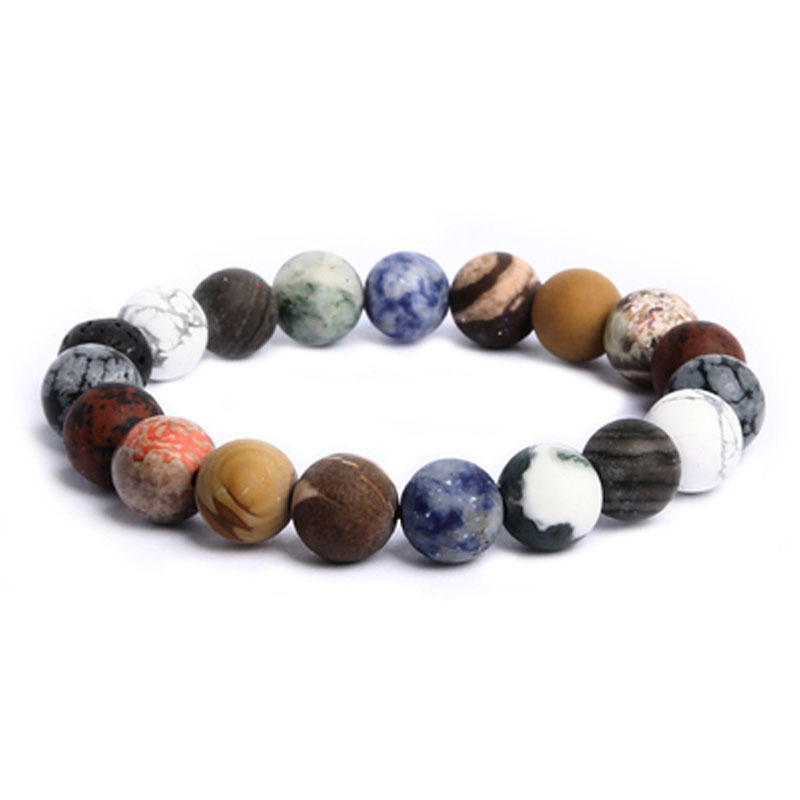 2PCS  New product: Eight planets in the solar system universe, Milky Way, starry sky bracelet, female Instagram,_voghion.com