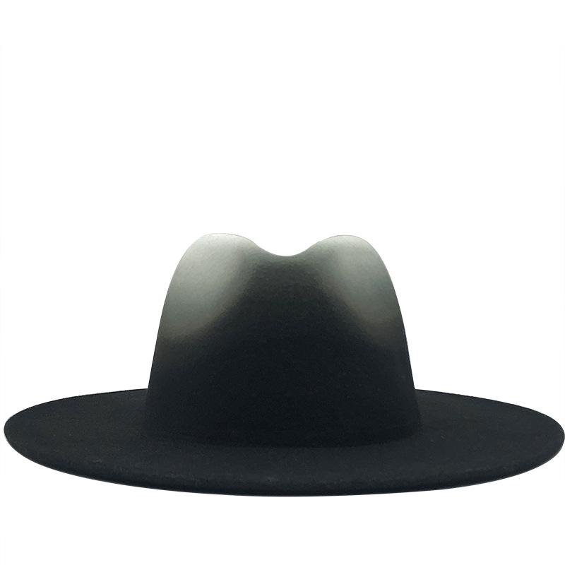 Fashion Woolen Gradient Color Felt Hat display picture 6