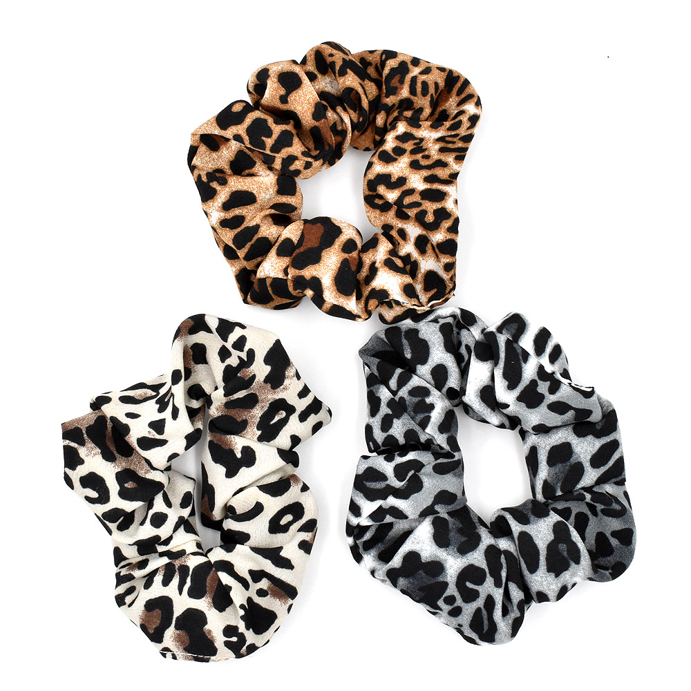 Retro Leopard Print Hair Ring Creative Ponytail Leopard Rubber Band Head Rope Wholesale display picture 5