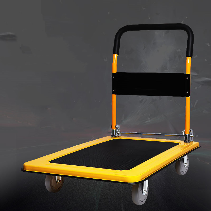 工厂批发仓库四轮家用手推拉货工具车拆叠平板拖搬运车折叠手推车