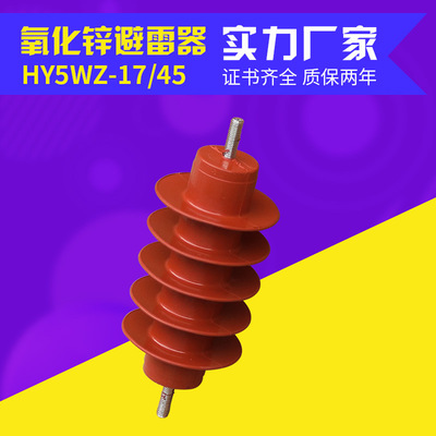 With Mai 10kV Power Plant high pressure Arrester HY5WZ-17/45 Silicone Rubber reunite with Zinc oxide Arrester