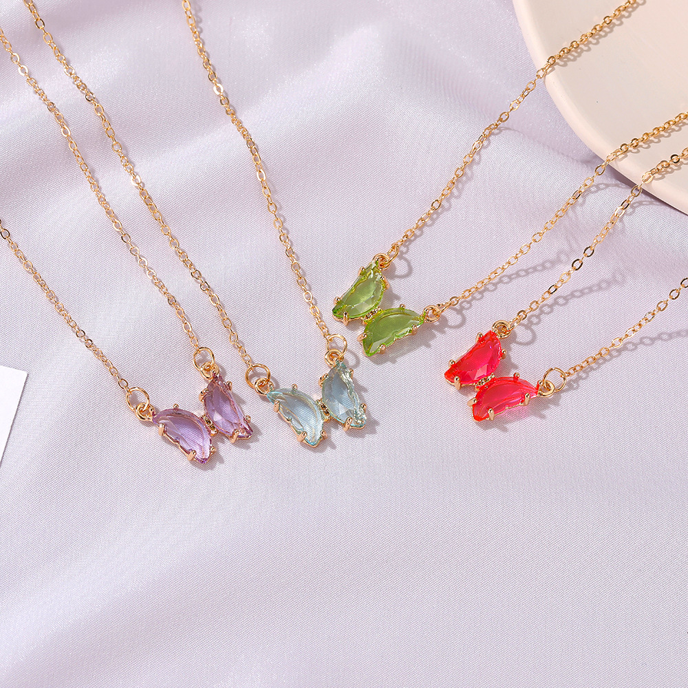 Style Simple Papillon Cristal Artificiel Alliage Placage Femmes Collier display picture 4