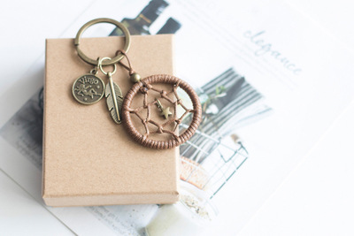 【幽梦轩】手工制作捕梦网DIY材料包十二星座钥匙扣包包挂饰挂件