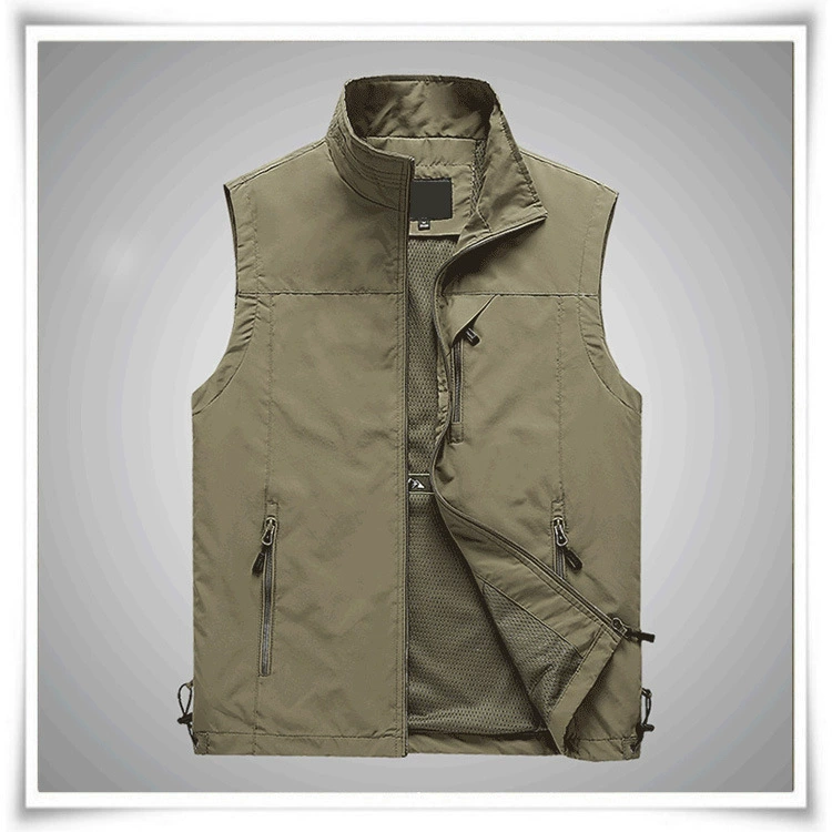 Весенне-Летний Тонкий жилет мужской жилет для отдыха на открытом воздухе индивидуальный жилет для групповой покупки для фотографий для среднего и пожилого возраста в рыболовном жилете