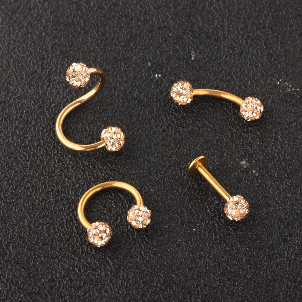 Labret piercing jewelry detail image