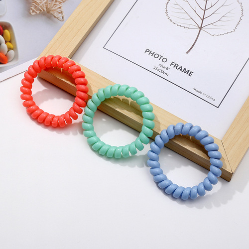 Phone cord hair band, Korean style cute rubber band hair accessory, mermaid headband, macaron, simple girl's headband