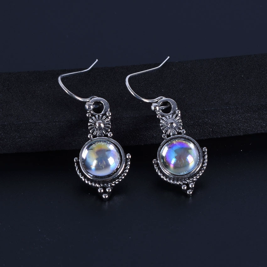 Креативные ретро серьги, ногтевой декор, (торговля через границу), wish, Aliexpress, лунный камень