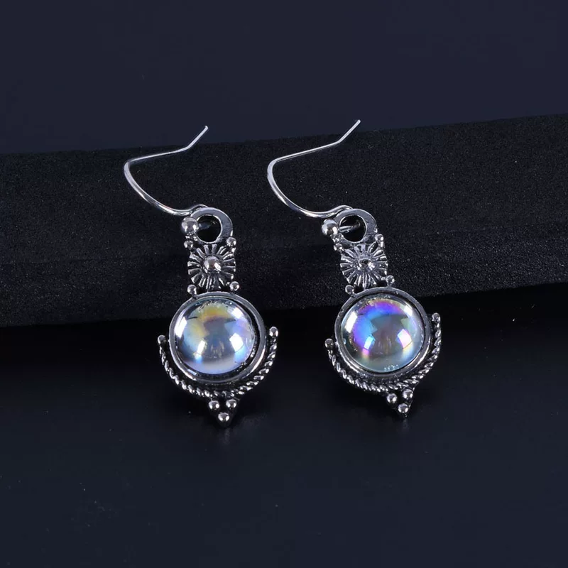 Креативные ретро серьги, ногтевой декор, (торговля через границу), wish, Aliexpress, лунный камень
