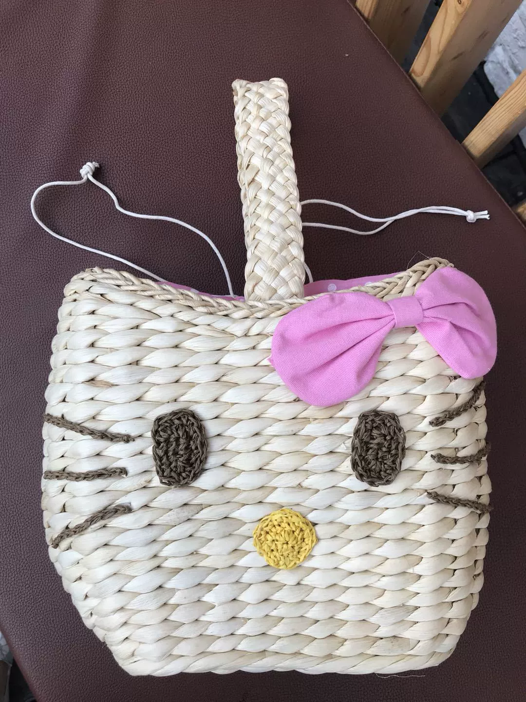 Straw cartoon cute bag for leisure