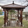 Ingenuity technology Tenon structure Anticorrosive wood Arbor Ancient Corners Pavilion outdoors To fake something antique double-deck Arbor courtyard villa