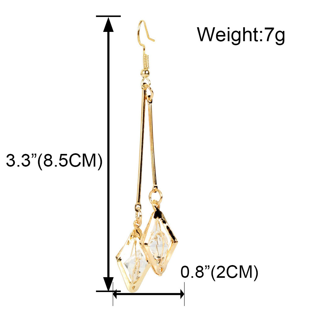 Europäisches Und Amerikanisches Temperament Einfache Ohrringe Persönlichkeit Ohrringe Legierung Ohrringe Lange Ohrringe Weibliche F6650 display picture 1