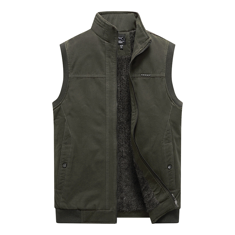 Otoño e Invierno nuevo chaleco forrado de lana cálido y cómodo Chaleco de los hombres deportes cálido chaleco moda abrigo chaleco