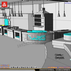 酒店自助餐台图片 设计制作移动布菲台厂家 可移动3d模型自助餐台