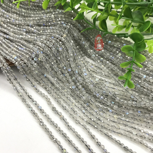 Gray Moonlight Fluorescent Stone, Beryl Diamond, Truncated Half-Finished Polish, Hairpin Tassel, DIY Accessory, Wholesale