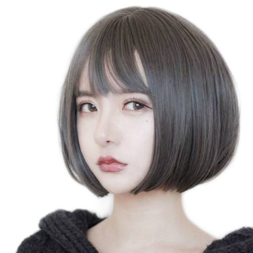 Korean Doll Wig Headband Women's Short Hair Bob Air Bangs Cross-Border Foreign Trade AliExpress Source Straight Hair