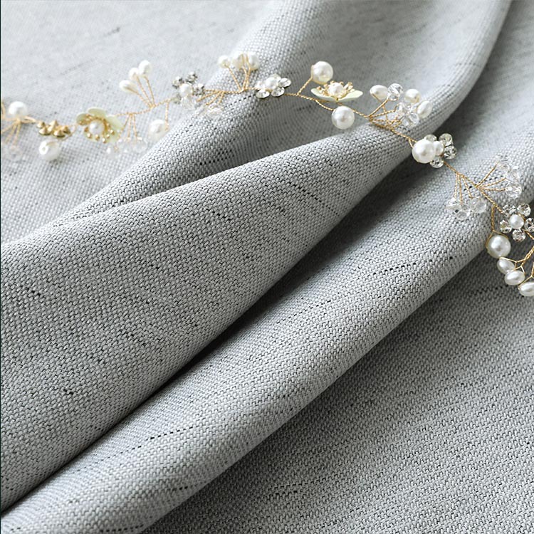 遮光窗簾布 流星麻 客廳臥室陽台簡約現代遮光隔熱窗簾布成品定制