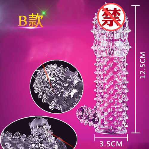 Lubricant sex toys transparent wolf teeth condom crystal wolf teeth adult supplies wholesale manufacturer