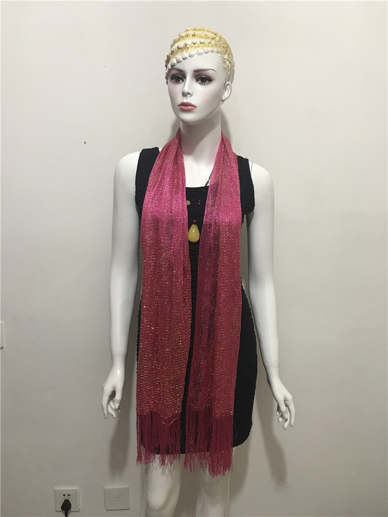 Frau Mode Einfarbig Polyester Quaste Schals display picture 125