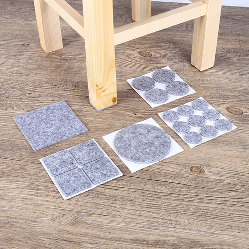 Scratch-resistant silent felt chair leg pads self-adhesive furniture table leg mats floor sofa protective pads manufacturer wholesale