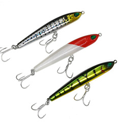 7cm/9g顫抖沉水鉛筆全泳層假餌翹嘴遠投淡水魚餌血槽三本鈎路亞餌