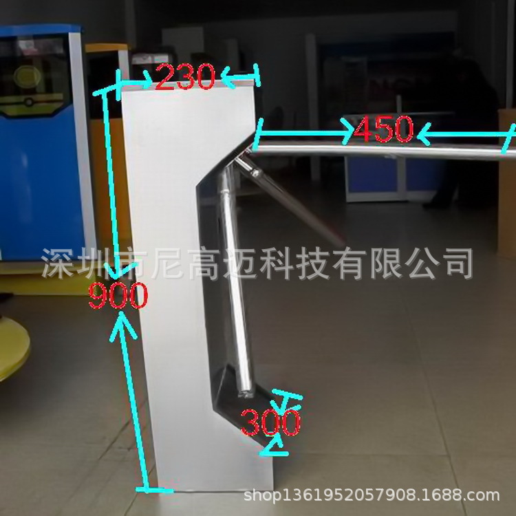 简易手动三辊闸 单向进出管理三辊闸 厂家直供超市三辊闸三叉挡闸