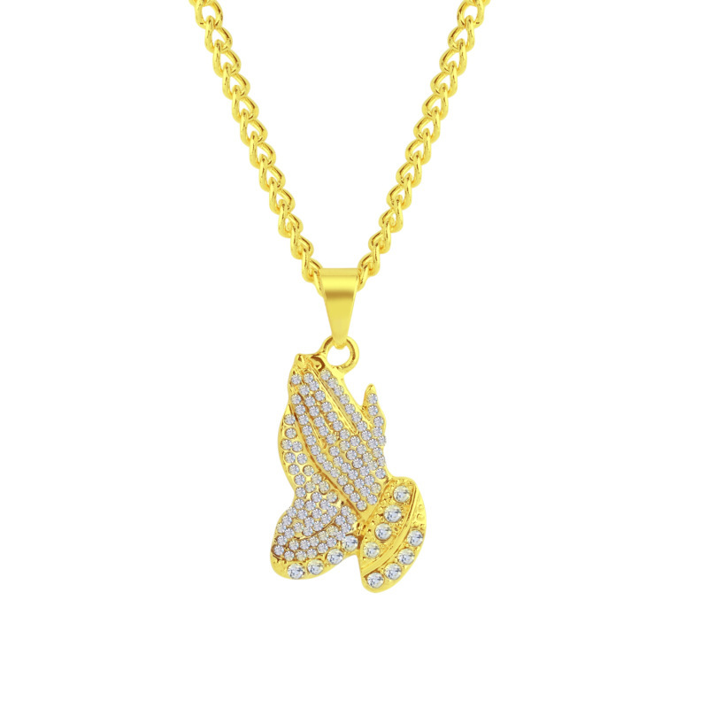 New Necklace Wholesale Fashion Hiphop Big Gold Full Diamond Necklace display picture 47