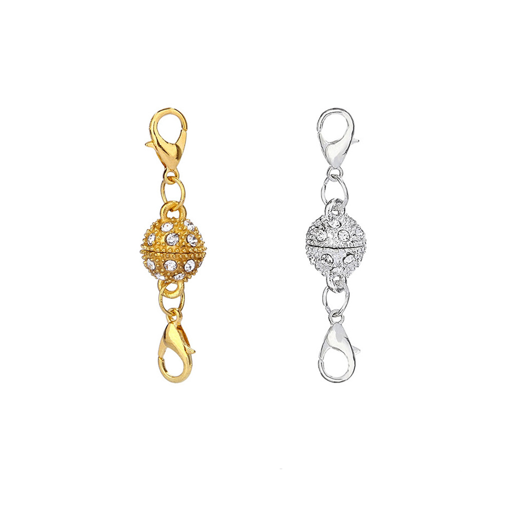 Oro imán cilíndrico hebilla redonda esférica magnética hebilla pulsera cabeza langosta hebilla DIY joyería hebilla magnética joyería del oído image 4