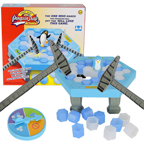 Cross-border penguin knocking on the ice to save the big penguin toy desktop knocking ice-breaking game desktop props of the same style