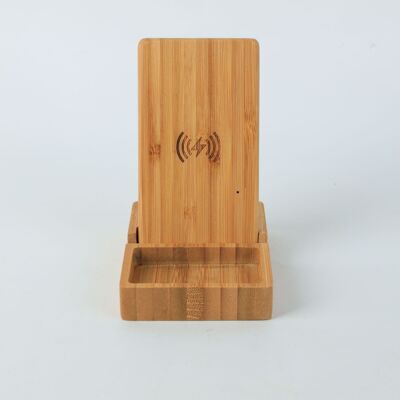 Bamboo Products fast wireless Charger originality desktop wireless gift customized woodiness Vertical support base