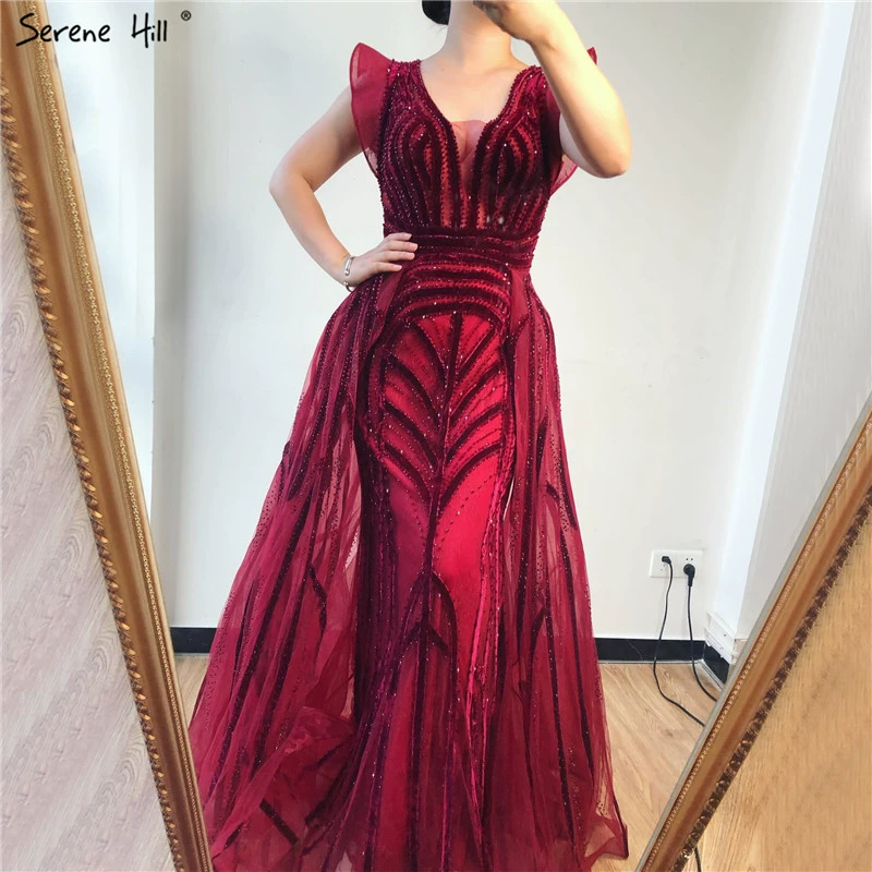 Burgundy evening dress for bride, long elite rostometer, V-neckline, maxi length, slim fit, plus size