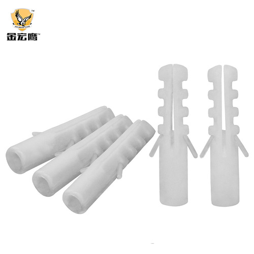 Fish-shaped plastic expandable tube nylon plastic plug particles 6mm expandable gecko plug white M6/M8 plug