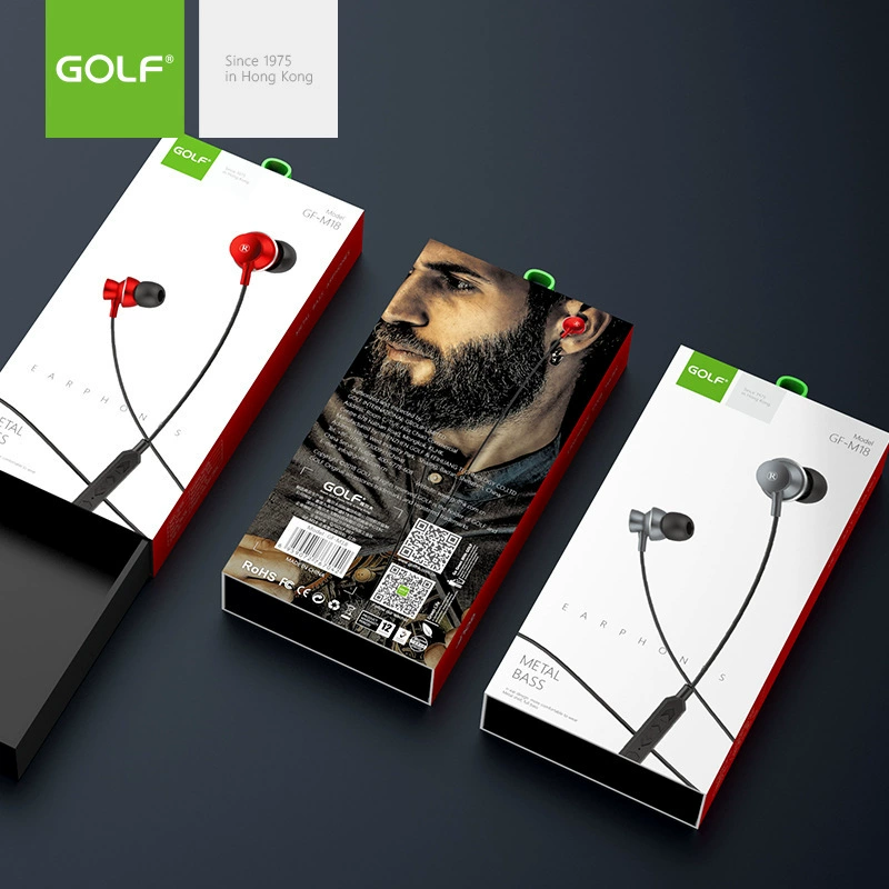 GOLF новые M18 высококачественные металлические стереонаушники с высоким звучанием в ушах, наушники с мощным басом, взрывной вариант
