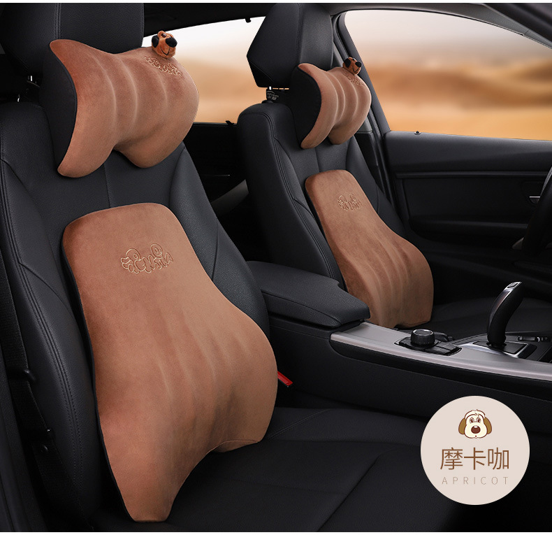 Car house factory direct car waist support slow rebound space memory cotton back cushion creative cartoon headrest