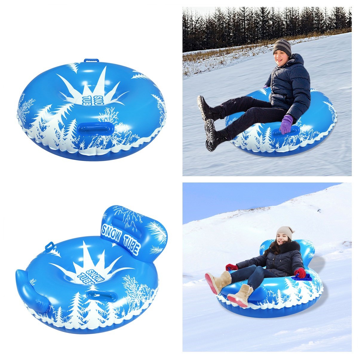 工厂现货加厚0.6mm成人充气滑雪圈,充气躺椅滑雪圈,PVC充气滑雪艇|ms