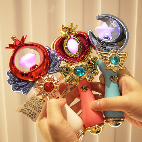 Light and sound effect magic wand girl toy cartoon flash wand light wand luminous small toy street stall toy