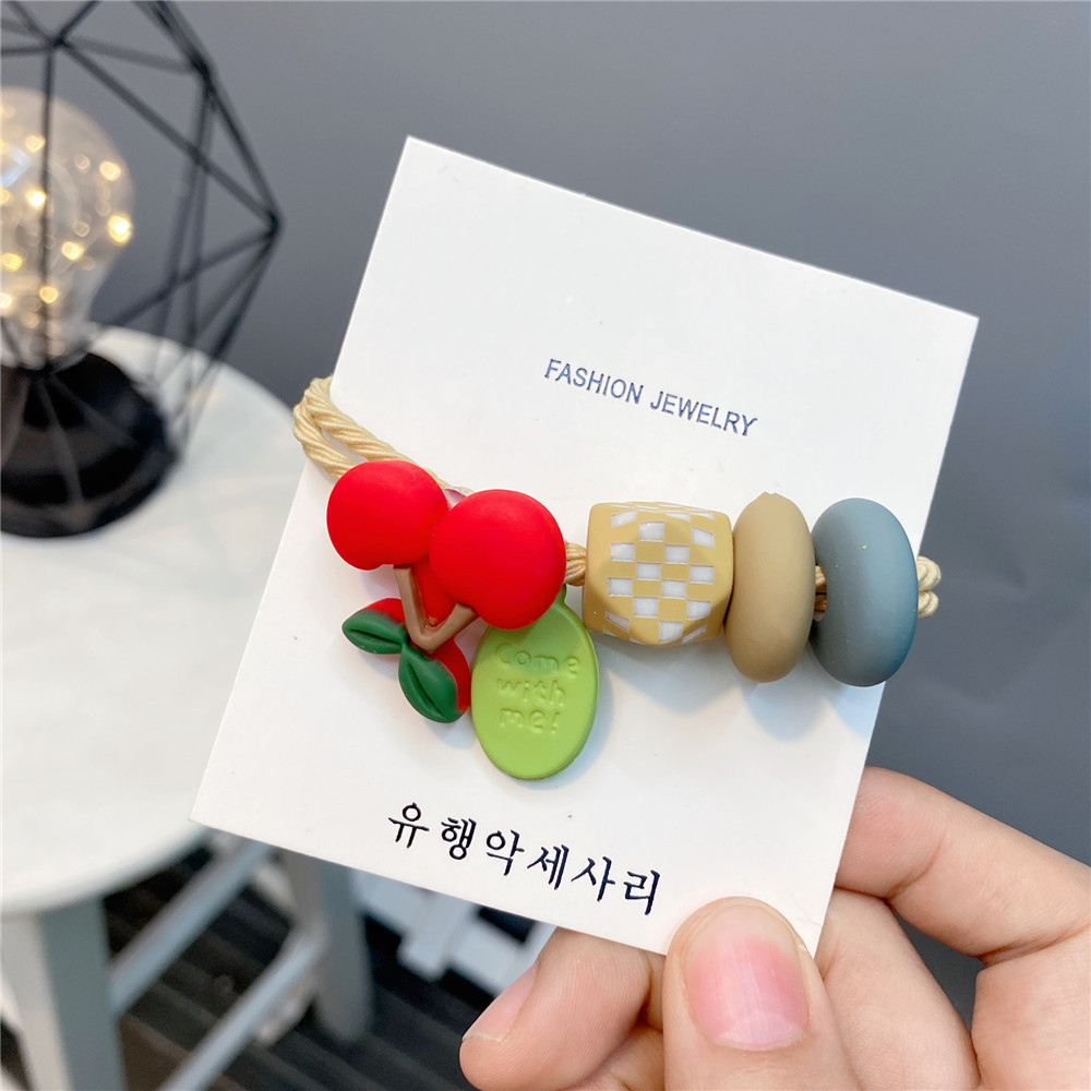Korean Cute Fruit  Elastic Knotted hair ringpicture5