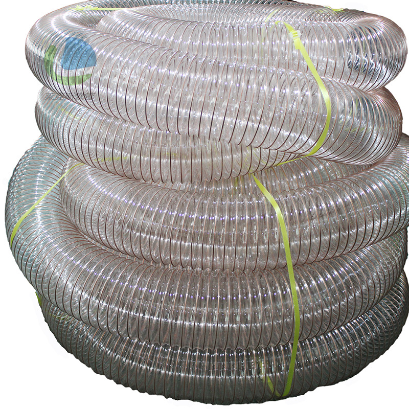 供应pu钢丝软管 耐磨吸尘软管 钢丝软管 PU钢丝管工业吸尘管