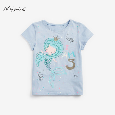2020 children T-shirt Short sleeved pure cotton Female baby Cartoon Short sleeved jacket girl summer new pattern Children's clothing T-shirt On behalf of